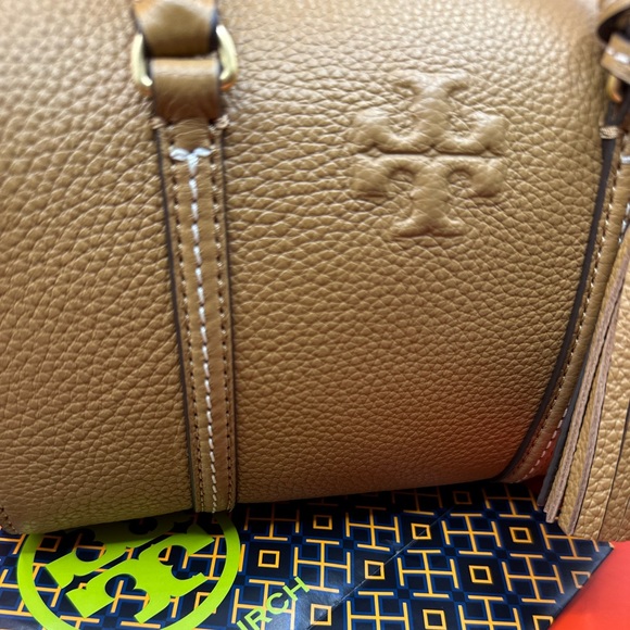 NWT! Tory Burch Thea Mini Satchel Tiramis Leather Crossbody - Picture 2 of 16